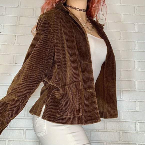 Vintage Jackets & Blazers - Vintage Chocolate Brown Corduroy Jacket
